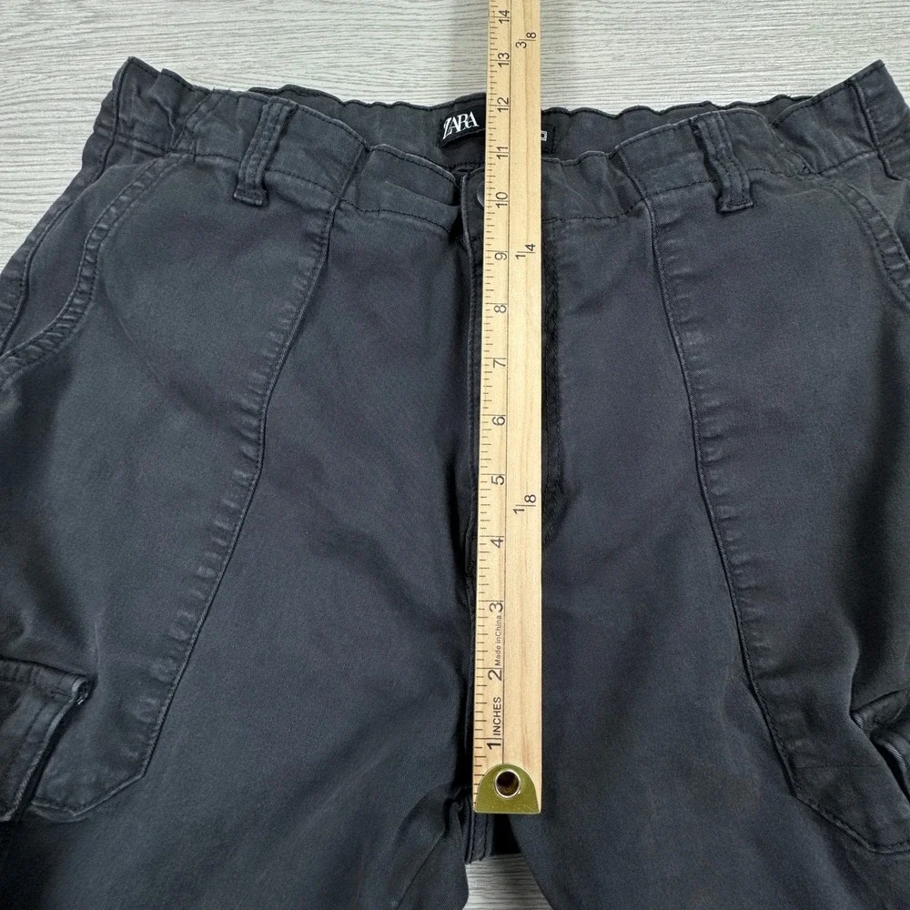 Zara Men's Cargo Pants DNWR Technical Fabric Black 34 Tactical Utility Pockets